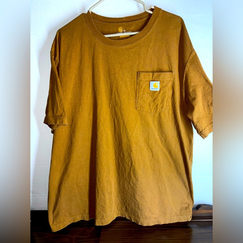 Carhartt Light Brown Pullover Mens Shirt Size XL